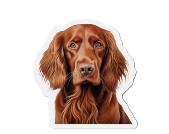 Irish Setter Magnet | Dog Fridge Magnet | Pet Kitchen Decor | Die-Cut Vinyl