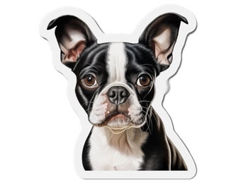 Boston Terrier Magnet | Die-Cut Dog Fridge Magnet | Pet Kitchen Decor