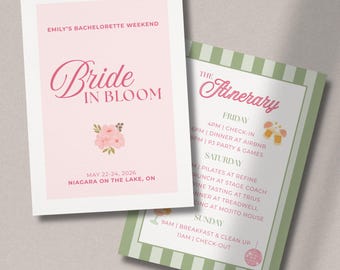 Faire-part et itinéraire pour enterrer la mariée épanouie, thème du week-end La dernière floraison avant le marié, modèle sur toile