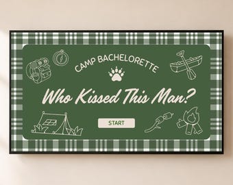 Jeu de devinettes qui embrasse cet homme, modèle de fête modifiable, téléchargement numérique, jeu de Bach Love on the Lake