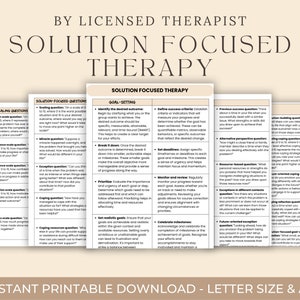 Cheatsheet met vragen over oplossingsgerichte therapie: werkblad voor counselor (digitale download)
