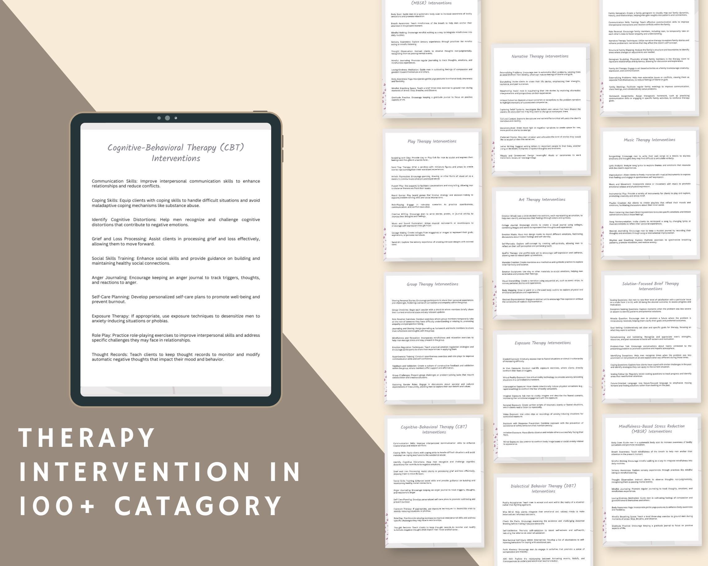 Therapy Intervention Phrases: HIPAA Compliant Progress Notes (digital ...