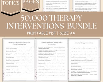 Therapy Interventions Guide: CBT, DBT + Mental Health Notes (Digital Download)