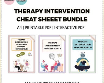 Therapy Interventions Cheat Sheet | CBT DBT, Counselor Resource (PDF)