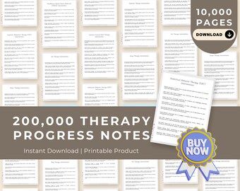 Therapy Progress Notes MEGA Bundle: 100 Client Workbooks (PDF)