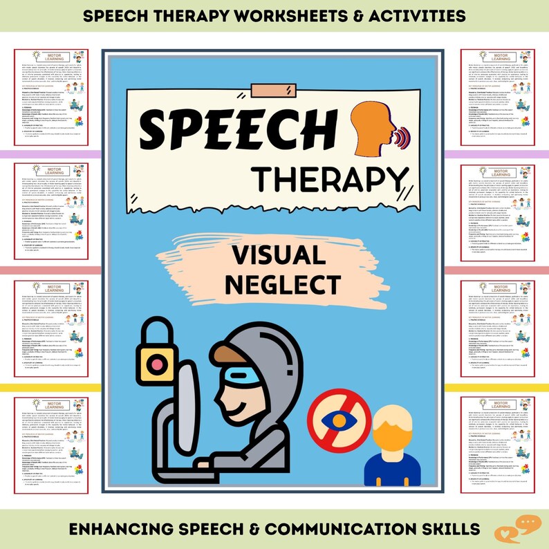 Neglet Visual Visual Neglect Speech Therapy Pack PDF Digital Download for Stroke ...