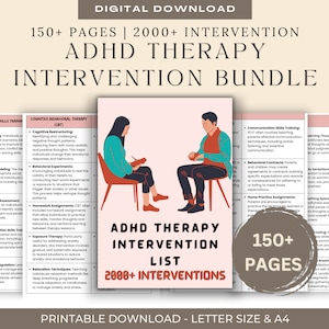 Lista över ADHD-terapiinterventioner: Referensblad för terapeuter (digital nedladdning)