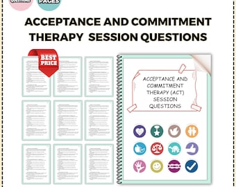 ACT Therapy Questions PDF | Therapist Session Guide (Digital Download)