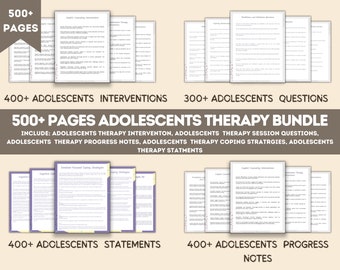 Bundel therapie voor adolescenten: vragen, doelen, interventies, voortgangsnotities