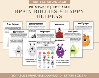 Thought Monster Cards: Kids Therapy Communication Tool (Digital Download)