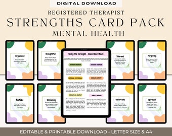 Strengths Card Pack: Self-Esteem & Mental Health (Digital Download)