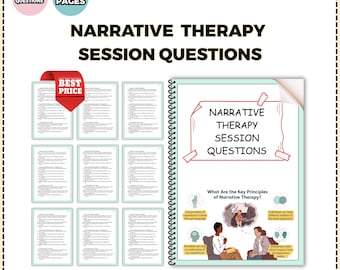 Narrative Therapy Questions PDF | Counseling Workbook (Printable)