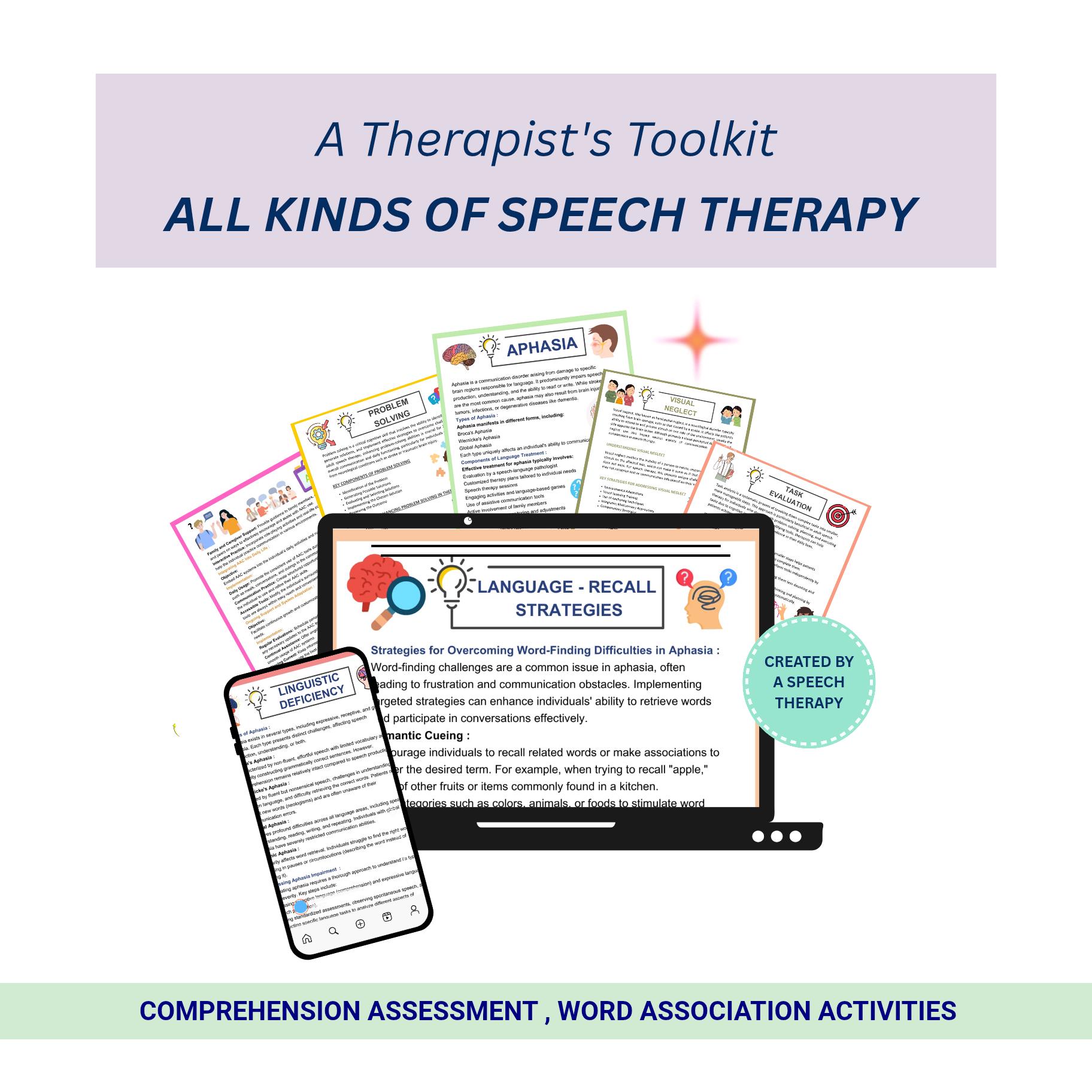 Aphasia Speech Therapy Worksheets Pack PDF Digital Download for Stroke ...