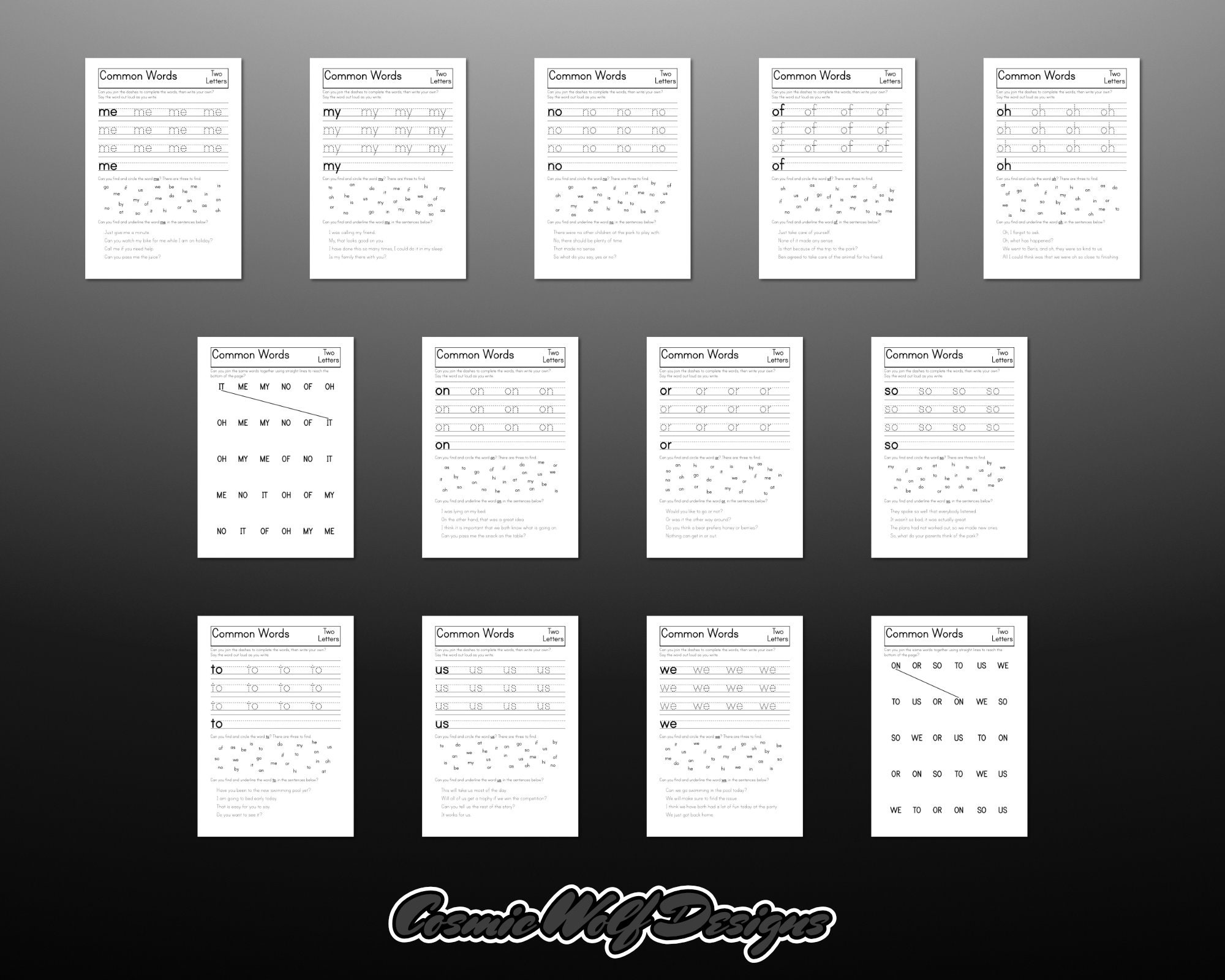Common two letter word worksheets word worksheet letter tracing