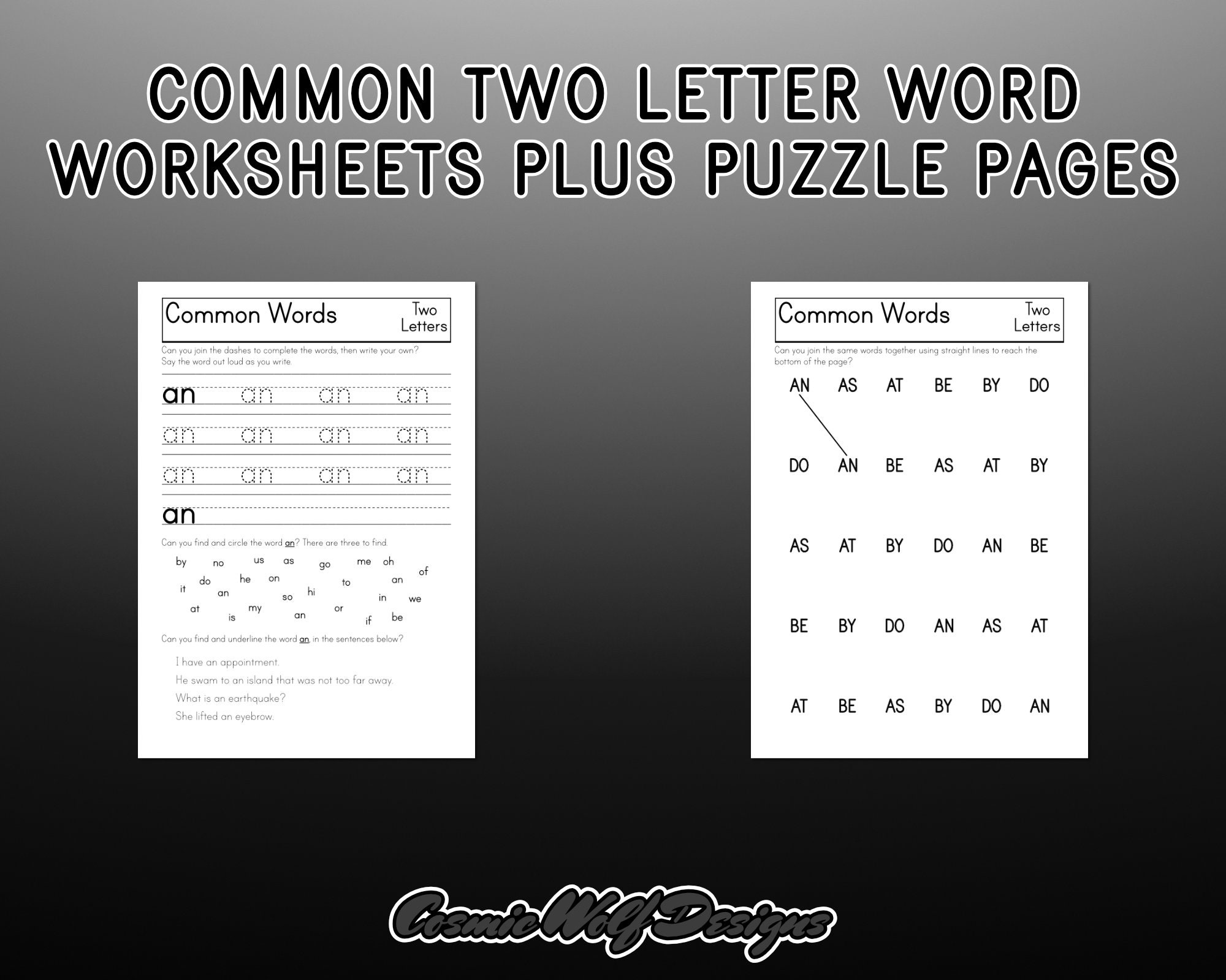 Common two letter word worksheets word worksheet letter tracing
