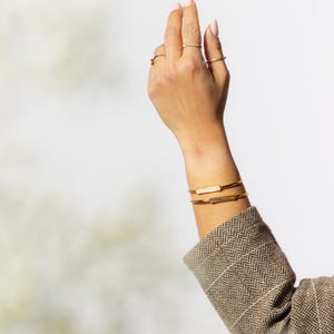 Handmade 18K Gold Plated Polymer Clay Bangle | Statement Minimalist Bangle | Gift for her