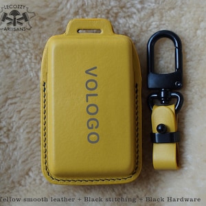 Anpassat lädernyckelfodral till Volvo EX30, fjärrkontrollsfodral till Volvo EX90, nyckelfri fjärrkontrollsfodral till EX30, läderarmband till Airtag i läder, färger