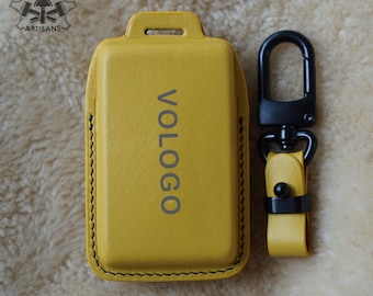 Funda de cuero personalizada para llavero Volvo EX30, funda para control remoto Volvo EX90, funda para llavero sin llave EX30, correa de cuero para muñeca, funda de cuero Airtag, colores