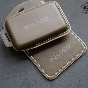 Funda de cuero para llave Volvo Ex30 Polestar 4, 2024-2025 EX30 PS4, compatible con Volvo EX30, tarjetero Polestar 4, llavero de cuero