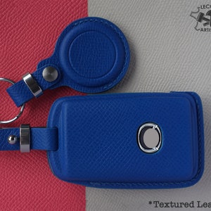 Blue Sky Mazda Remote Keyless Fob and Airtag Leather Case, Mazda 3 CX-5 CX8 Keyless Cover, Mazda CX-90 CX-60 Key Protector, Mazda Fob Cover