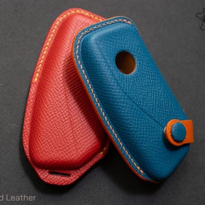 Custodia in pelle per chiave intelligente BMW, custodia per telecomando BMW Serie 7, BMW 740 X7, custodia per telecomando BMW X5 2024, colore personalizzato per chiave BMW immagine 3