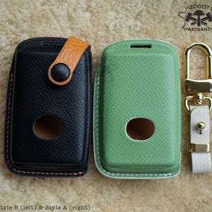 Mazda Leather Key Fob Cover, Mazda Cx-5 Cx-30 Cx-50 Cx-90 Remote Keyless Case, Custom Set of Leather Wrist Strap Airtag Cover Mazda Car Key