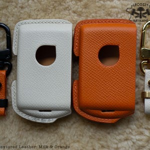 Funda de cuero para llavero Volvo 2018-2024, funda para control remoto de la serie Volvo XC90, XC60, XC40, funda para llavero sin llave, juego de correa de cuero para muñeca, funda para Airtag
