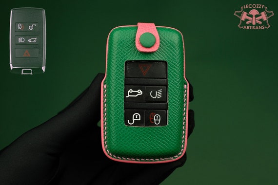 Land Rover Series Leather Key Fob Case Cover, Personalize Range Rover Key Fob Cover, Range Rover Sport, Discovery, Defender Key Fob Case