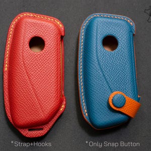 Custodia in pelle per chiave intelligente BMW, custodia per telecomando BMW Serie 7, BMW 740 X7, custodia per telecomando BMW X5 2024, colore personalizzato per chiave BMW immagine 2