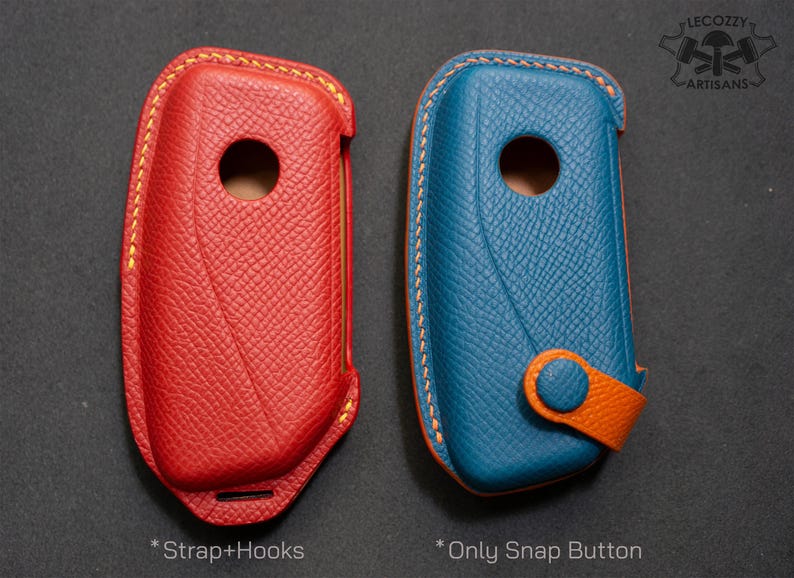 Custodia in pelle per chiave intelligente BMW, custodia per telecomando BMW Serie 7, BMW 740 X7, custodia per telecomando BMW X5 2024, colore personalizzato per chiave BMW immagine 2