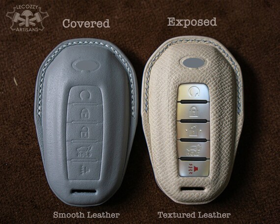 Leather Key Fob Cover Case for Infiniti QX60 QX80 QX50 QX55 Q50