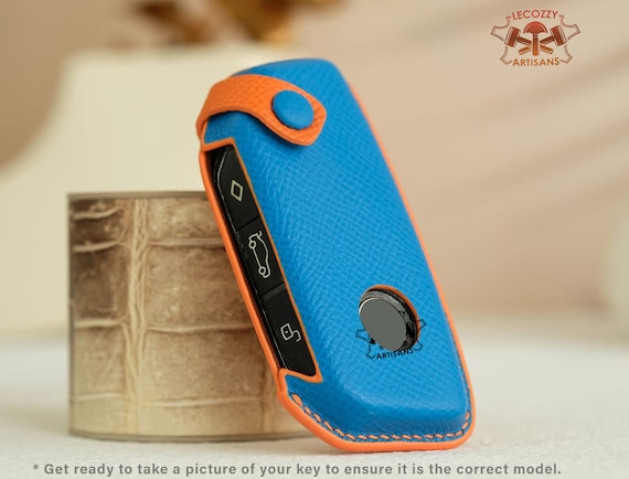 Custom Bmw Leather Key Fob Cover, Bmw Series Key Fob Case, F98 X4M LCI, G18 X5, G07 X7, G70 Series, G09 XM, U11 X1, Bmw 3 buttons key fob