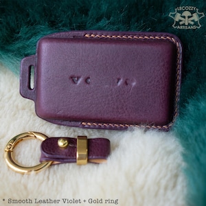 Custom Leather Case Color for Volvo EX30 Key Fob Remote, Volvo EX30 Keyless Case Cover Key Shell Accessories, EX30 brick tag case cover