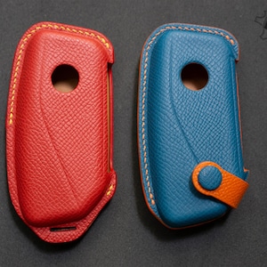Custodia in pelle per chiave intelligente BMW, custodia per telecomando BMW Serie 7, BMW 740 X7, custodia per telecomando BMW X5 2024, colore personalizzato per chiave BMW immagine 1