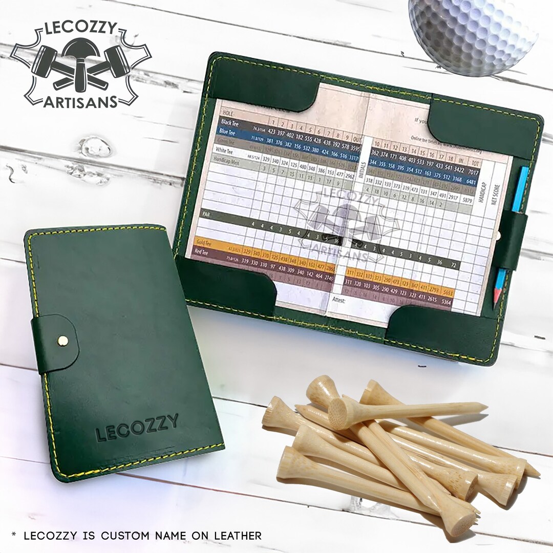 Golf Score Card Holder, Yardage Books Cover, Golf Score Book Cover