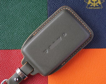 Vovo EX30 EX90 Schlüsselanhänger-Abdeckung, Benutzerdefinierte VovoRemote Keyless Fall Farbe,Volvo Electric Fob Halter, Lederschlüssel Zubehör für Vovo Ex90
