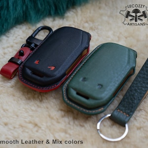 Leather Key Cover for KIA, Custom Leather Keychain, 2025 Kia Sorento Carnival Key Cover, '24 Kia Niro Key Cover, Kia Remote fob sleeve case