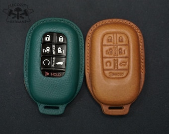 Leather Key Cover for 2025 Honda Odyssey Car Key Fob, Honda Odyssey Key 7 button Case, Leather Keychain, Custom Honda Key Case, Airtag Case