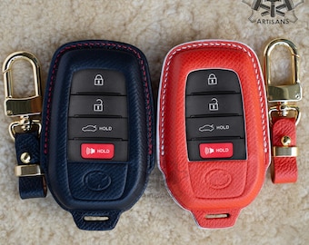 2024 Tacoma TRD PRO Car Key Cover Leather, Toyota Sequoia Key Fob Case Cover, Toyota Series Fob Holder 2025 Toyota Tundra TRD Rally Limited