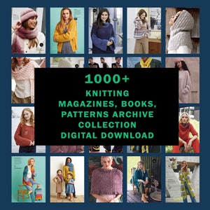 1000+ Knitting Magazines, Books, Patterns Archive Collection PDF Digital Download