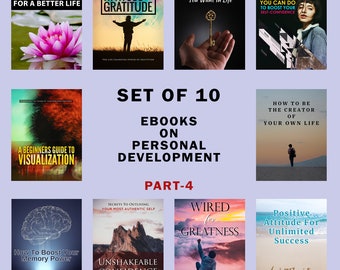 Set of 10 Personal Development PDF Ebooks PART-4, Self-Improvement Books Digital Download