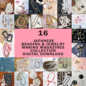 16 Japanese Beading and Jewelry Making Magazines Collection PDF | DIY Craft Tutorials & Designs | Digital Download