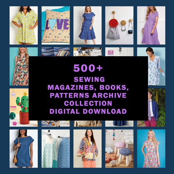 Plus de 500 magazines de couture, livres, collections d'archives de patrons PDF à télécharger