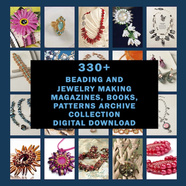 330+ Tijdschriften voor het maken van kralen en sieraden, boeken, patronen Archiefcollectie PDF digitale download