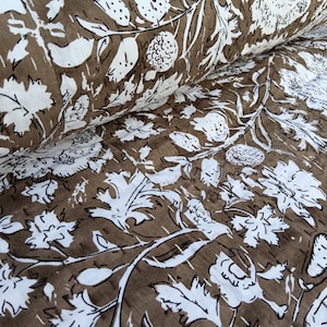 Schokofarben Kantha Quilt Einzigartiges Design Handgefertigte Kantha Quilt Bettwäsche Tagesdecke Handblock Druck antike Kantha Quilt