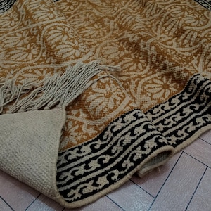 Rug Handwoven, cotton  Rug Handmade, Dhurrie Rug, Motifs, Oriental, Traditional Indian, Geometric, Turkish, Home