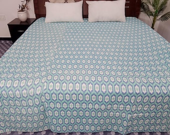 Luxus-Blumendruck-Kantha-Quilt, alle Größe Twin Size-Decke, Queen-Size- und King-Size-Quilt, natürliche Farben Handgefertigte weiche Kantha-Quilt