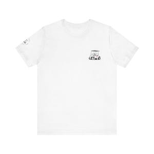 Whimsical Golf Dog T-Shirt: Unisex Jersey Tee for Animal Lovers
