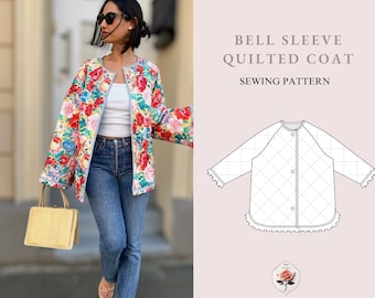 Quilted Jacket Beginner Sewing Pattern | Sizes XXS-XXL | Jacket Cardigan Pattern | INSTANT Download