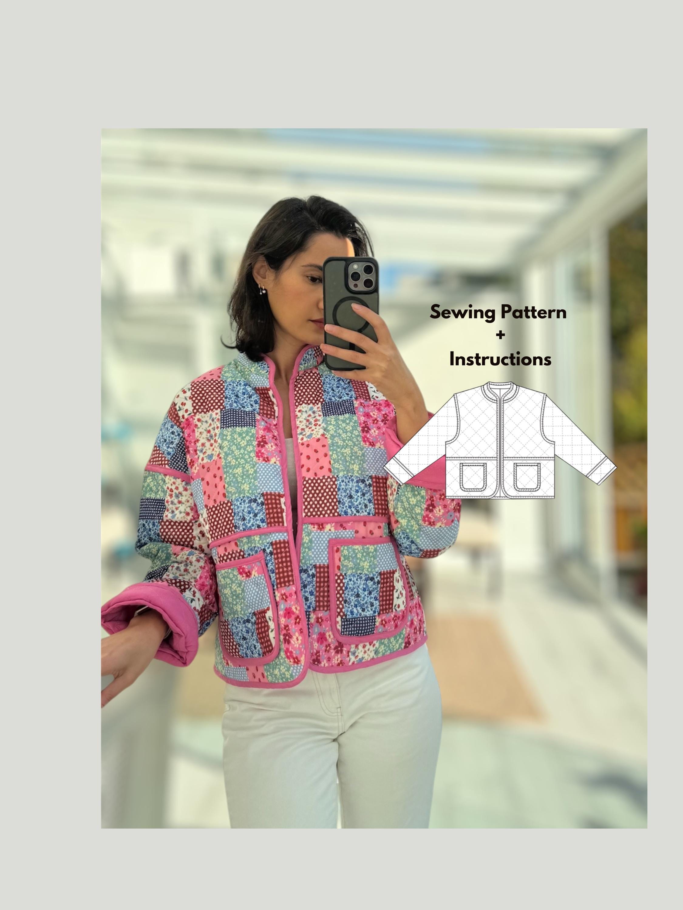 Quilted Jacket Beginner Sewing Pattern | Sizes XXS-5XL | Jacket 